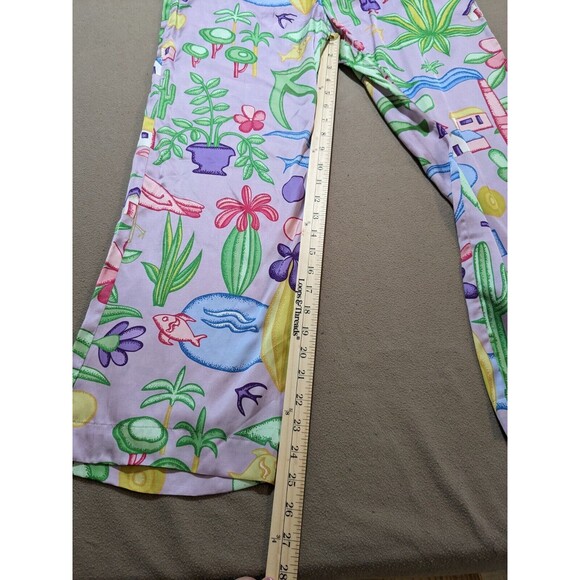 Nice Things by Paloma S. Plant & Cactus Theme Wide Leg Side Zipper Pants Size 8 - Picture 11 of 12
